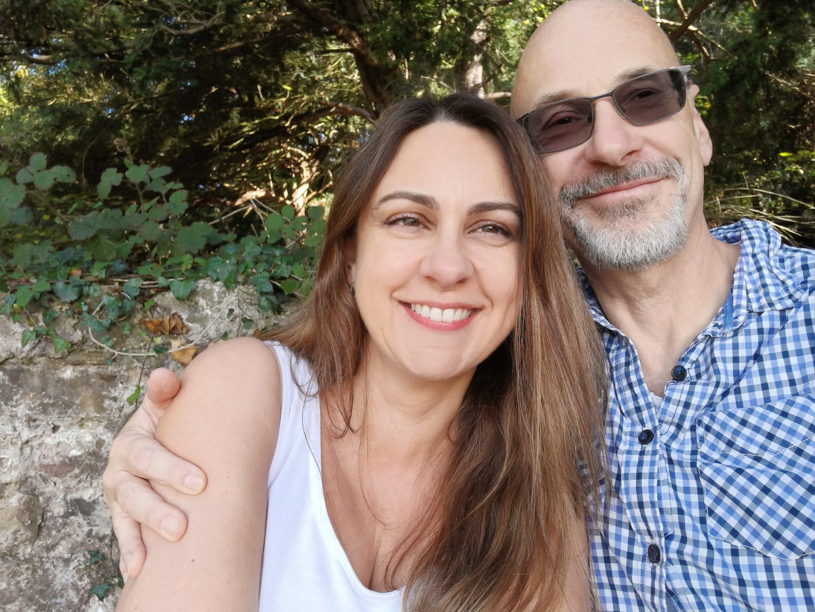 Caroline and Iain on a walk