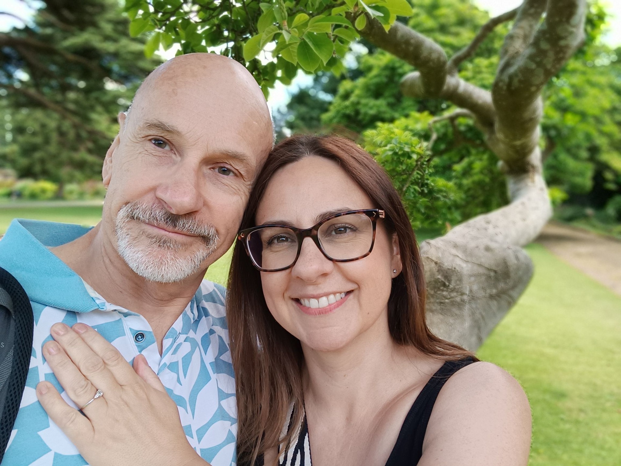 Caroline and Iain on their engagement